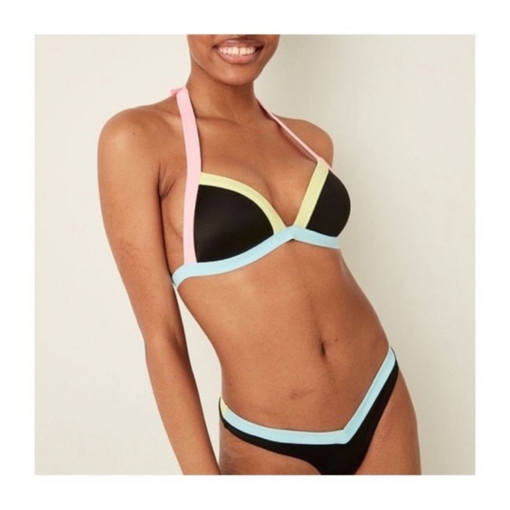 PINK by Victoria Secret PUSH -UP TRIANGLE ITSY BIKINI Set Top & Bottom